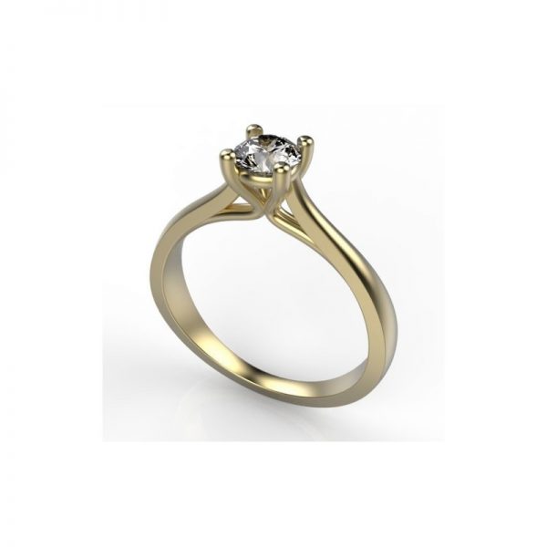 Zásnubný prsteň s diamantom 0.30 ct, cartier,