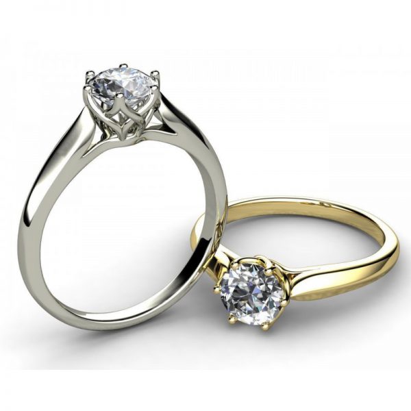 Romantický zásnubný prsteň s diamantom 0.80 ct