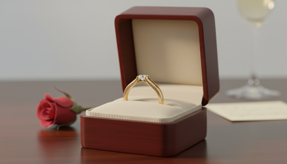Prsteň s diamantom sol 1266, diamant 0.30 ct, žlté zlato 14 K - 1