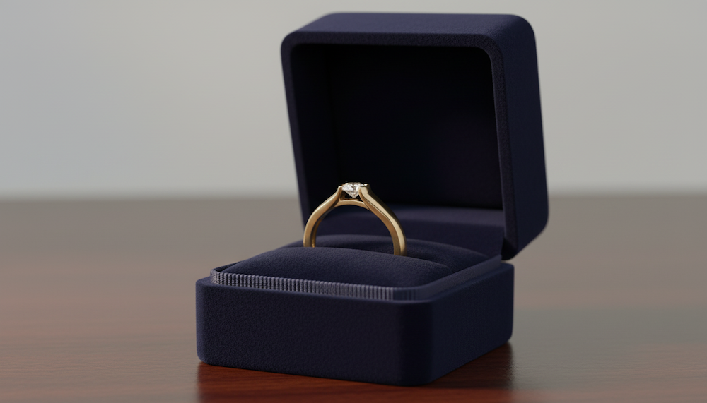 Prsteň s diamantom sol 1266, diamant 0.30 ct, žlté zlato 14 K - 2