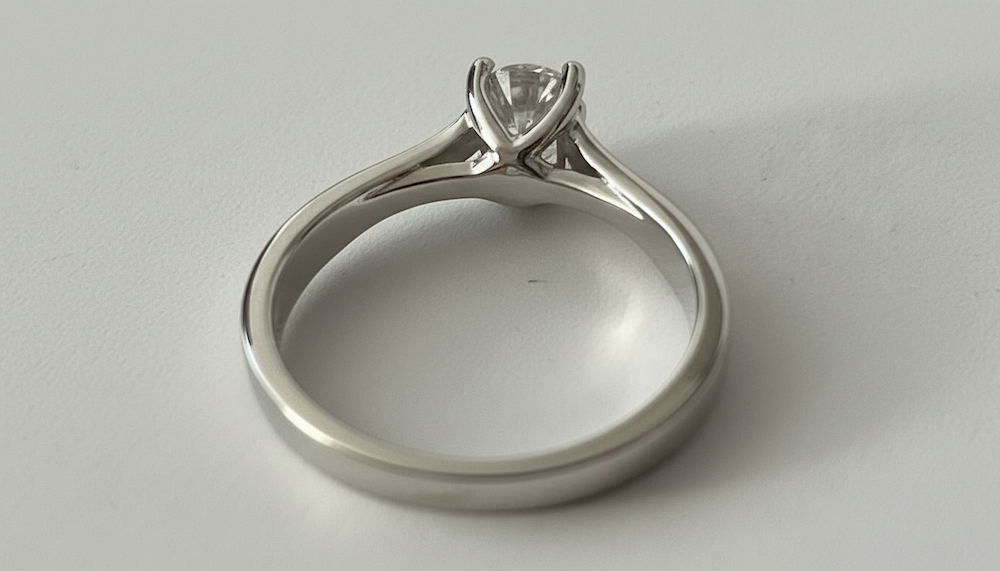 Prsteň s diamantom 0.70 ct - SOL 1802 - biele zlato 14 K, - 4