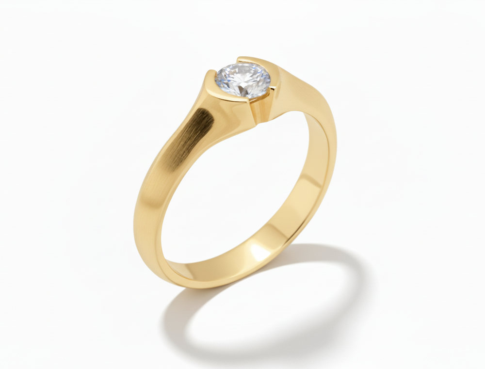 Prsteň s diamantom 0.30 ct SOL 1108 - žlté zlato 14 K - 5