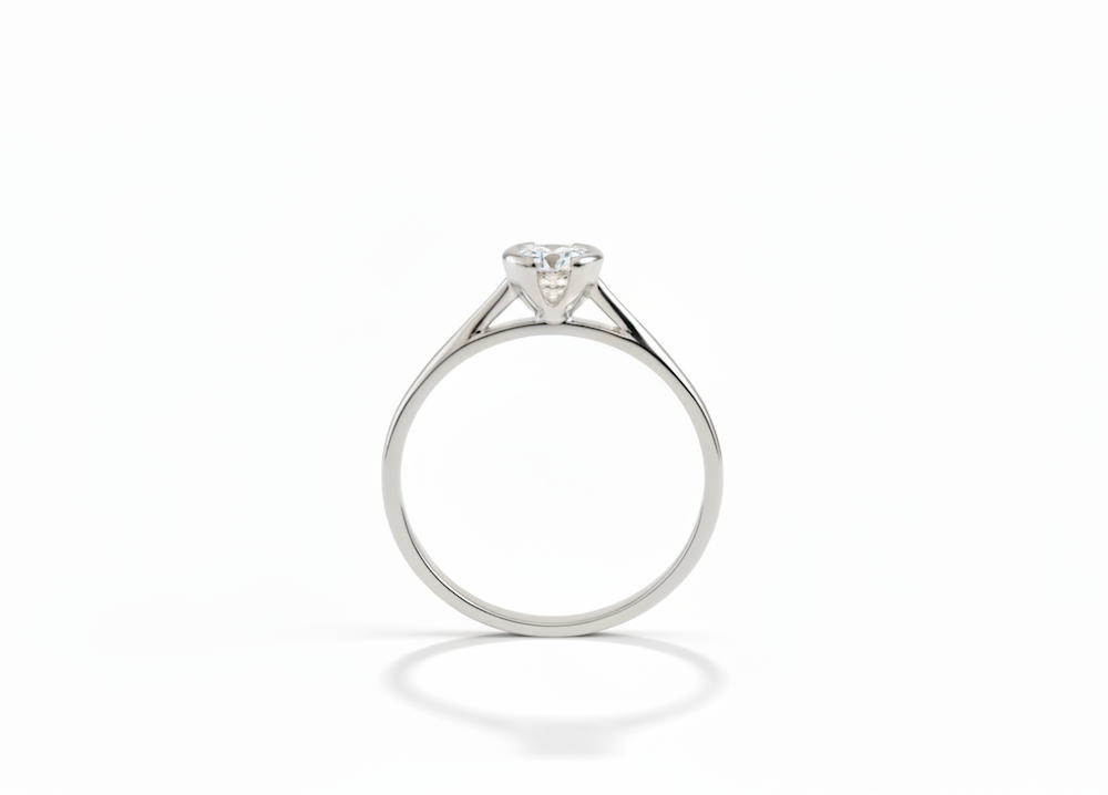 Prsteň s diamantom 0.30 ct, model sol 1003, biele zlato 14 K - 6