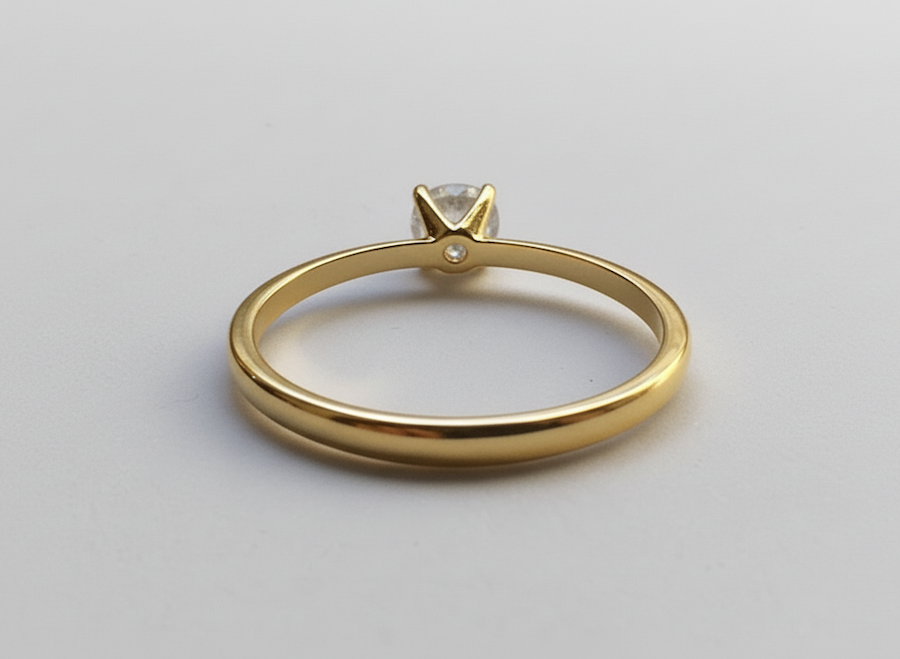 Prsteň s diamantom 0.30 ct model sol 1535, žlté zlato 14 K - 6