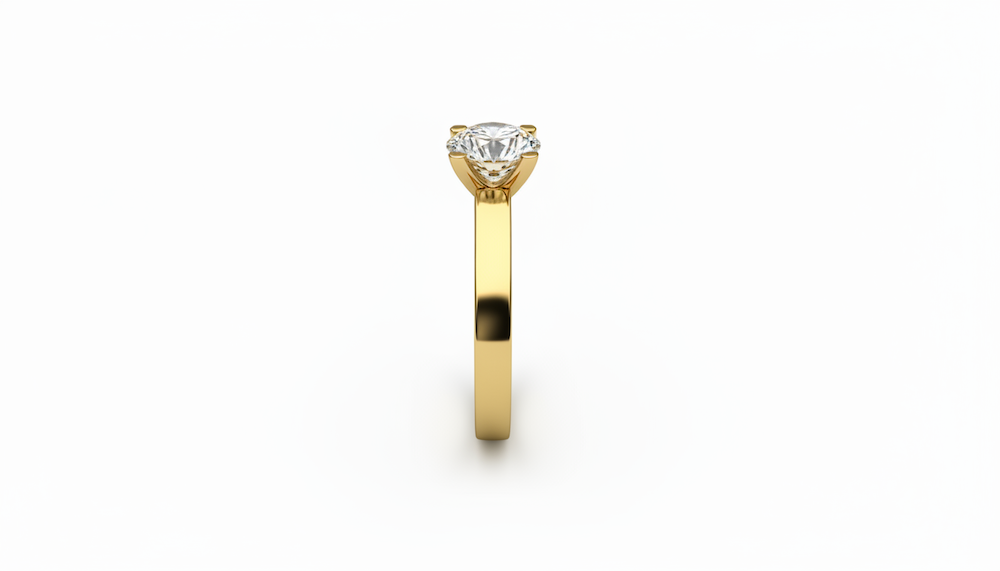 Prsteň s diamantom 1.00 ct GIA, model SOL 9028, žlté zlato 14 K - 2